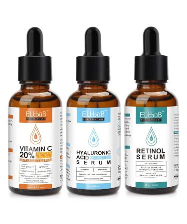 Age Defying Facial Serum - Vitamin C, Retinol & Hyaluronic Acid Serum Set for Wrinkles, Fine Lines, Skin Firmness & Moisture Retention - Collagen Boost & Deep Nourishment 1 Fl Oz (Pack of 1)