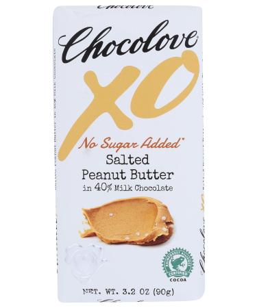 Chocolove XO Salted Peanut Butter in 40% Milk Chocolate Bar 3.2 oz ( 90 g)