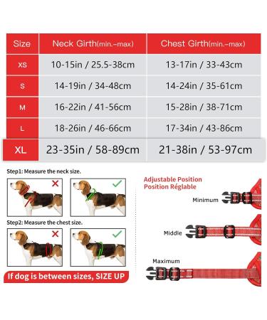 Shop Heele Dog Crockery & Reflective Padded Harness for Medium Dogs - Adjustable Flower Red XL - Buy Online on GoSupps.com