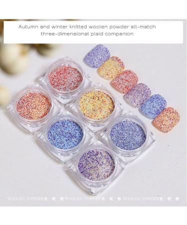 Hot Manicure DIY Nail Art Decoration Sand Pigment Woolen Nails Powder Glitter Dust Knit Weave Design(01) Style01 - Buy Online on GoSupps.com