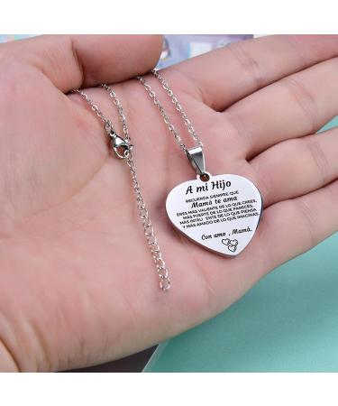 KUAIYIJU Inspirational Heart Necklace - Family Love Pendant Perfect Birthday Gift | Stainless Steel Jewelry for International Shipping - Buy Online on GoSupps.com
