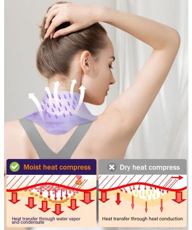 Self-Heating Neck Pad 12 Pack - Portable & Disposable Neck Wrap for Pain Relief - Purple Neck Warmer for Travel - Buy Online on GoSupps.com