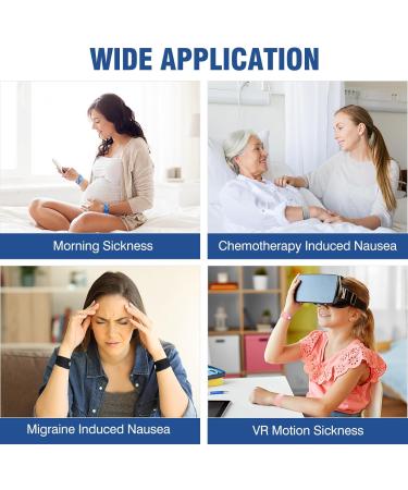 Motion Sickness Bands - Anti Nausea Wristbands for Adults & Kids | Morning Sickness Relief | Acupressure for Travel - 2 Pairs Grey - Buy Online on GoSupps.com