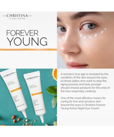 Buy CHRISTINA Forever Young Active Eye Night Cream with Retinol - Rejuvenating Avocado Oil Eye Cream for Moisturizing & Nourishing - 30ml | International Shipping Available - Buy Online on GoSupps.com
