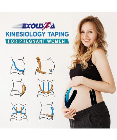 16.4 Feet Kinesiology Tape Roll - Elastic, Water Resistant Sports Tape for Muscle Pain Relief and Joint Support - Ideal for Shoulders, Knees, Ankles - Physiotherapy and Injury Recovery - Buy Online on GoSupps.com