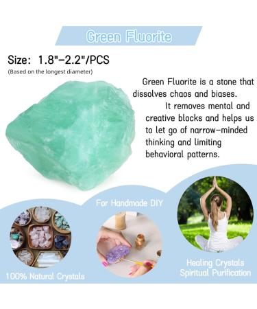 XIANNVXI Fluorite Crystal 1.77-2.17" Raw Crystal Fluorite Stone Natural Healing Crystal Rock Rough Gemstone for Crystal Lovers Beginners Collectors E - Fluorite - Buy Online on GoSupps.com