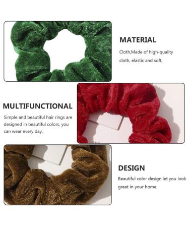 Pretyzoom 3PCs Christmas Hair Bands - Reindeer Anti-Elastic Scrunchies for Women | Festive Hair Accessories in Red Green & Coffee - Buy Online on GoSupps.com
