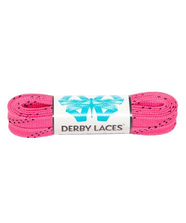 Derby Laces Hot Pink 60 Inch Waxed Skate Lace for Roller Derby, Hockey and Ice Skates, and Boots