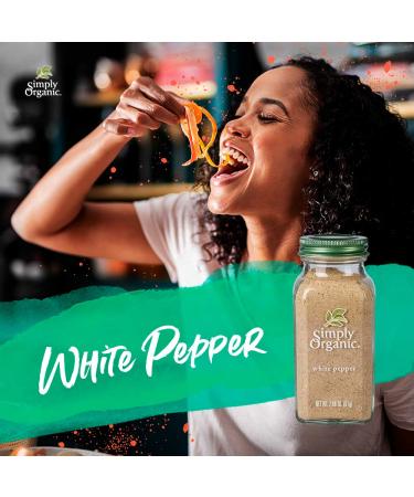Simply Organic White Pepper 2.86 oz - Premium Flavor, Non-GMO & Gluten-Free - Buy Online on GoSupps.com