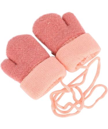 AIDIER Baby Winter Mittens with Fleece Lining | Knitted Gloves for Boys and Girls 0-3 Years | Deep Pink - Buy Online on GoSupps.com