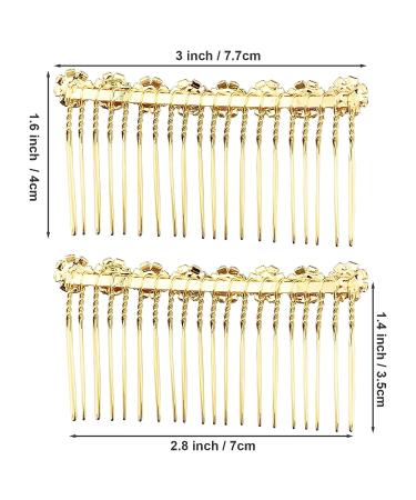 PRETTYLIFE Bridal Crystal Side Combs 2pc Set - Dark Green Wedding Hair Accessories for Women & Girls - Buy Online on GoSupps.com
