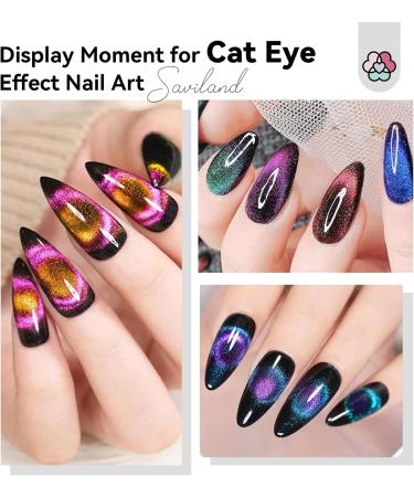 SAVILAND 9PCS Nail Magnet: Cat Eye Gel Nail Polish Magnet Tools Set Strong Suction Cat Eye Magnet for Nails Cat Eye Effect Double Ended Nail Art Tools 9PCS Cat Eye Gel Magnet - Buy Online on GoSupps.com