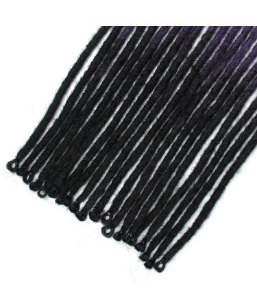 Shop Dsoar 24-Inch Thin 0.6cm Synthetic Dreadlock Extensions - Handmade Crochet Hair 20 Strands Soft Hip-Hop Style Available in Purple - Buy Online on GoSupps.com