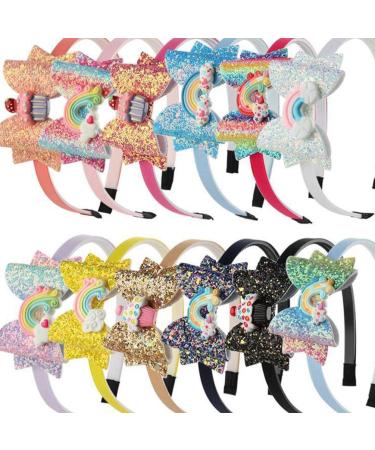 Minkissy 3-Piece Glitter Hair Ties for Kids - Sequins Rainbow Bows & Loop Knots - Perfect for Girls - Frontal Ligaments & Teeth Design - Buy Online on GoSupps.com