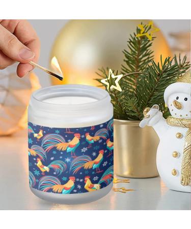 Lavender Candles for Home | Aromatherapy Jar Candles Gift Set | 7 oz Long Lasting Scented Candles for Women | Colorful Rooster Pattern Birthday Gift - Buy Online on GoSupps.com