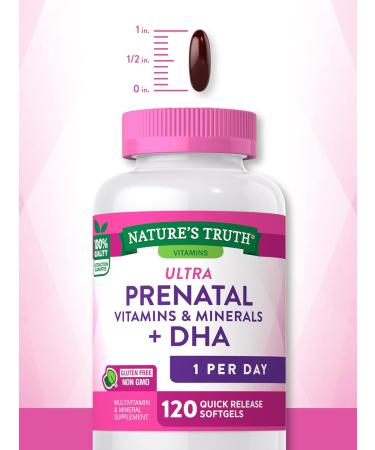 Nature's Truth Prenatal Vitamin for Women | 120 Softgels - Non-GMO, Gluten Free Multivitamin with DHA & Folic Acid - Buy Online on GoSupps.com