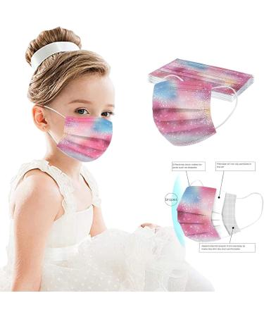 50PCS Kids Disposable Childrens Cartoon Colors Printing 3Ply Protective Breathable Comfortable Anti Dust Face Bandanas for Child Boys Girls Outdoor School (A-001) - Buy Online on GoSupps.com
