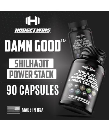 DAMN GOOD The Hodge Twins Maximum Vitality Organic Shilajit Capsules Men s Daily Energy & Stamina Booster Sharper Focus & Strength w/Ashwagandha for Men Performance Supplement 90Count - Buy Online on GoSupps.com