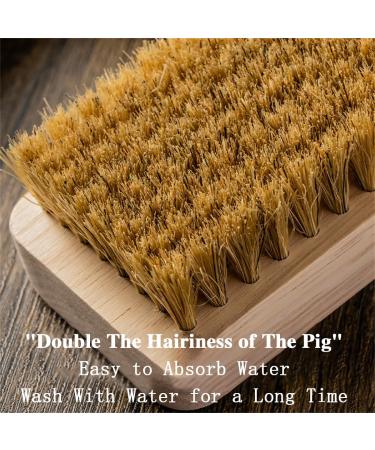 ProBusiness Clean Laundry Brush Set | Wooden Stain Remover with Boar Bristle | Effective Laundry Stain Remover Tool for All Fabrics - Buy Online on GoSupps.com