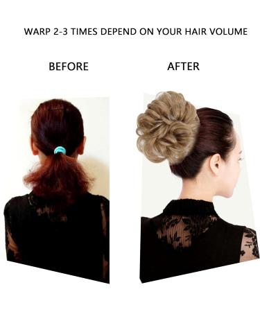 hair pieces for women messy buns hair piece Curly Wavy Hair Scrunchies Accessories Pieces Synthetic Updo Donut Ponytail Hair Extension extensions For Women Girls fluffy fake invisible brown. Dirty Blonde - Buy Online on GoSupps.com