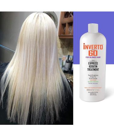 INVERTO 60 Keratin Treatment for Blonde Hair - Formaldehyde Free Instant Results Super Fast Application Starter Kit for Healthy Shiny Hair - Buy Online on GoSupps.com
