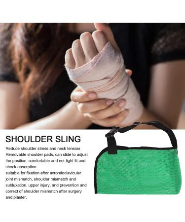 Arm Sling - Breathable Shoulder Immobilizer with Detachable Pads | Adjustable Arm Brace for Men & Women (Green) - Shop Now - Buy Online on GoSupps.com