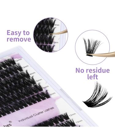 Premium 240 PCs Individual Eyelashes - D Curl Mix 12-16mm DIY Cluster Eyelash Extensions - 60p+80p Kits for At-Home Use - Buy Online on GoSupps.com