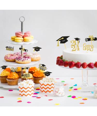 AILUYA Pack of 22 Graduation Cake Decoration 2024 Glitter Graduation Cake Decoration Bachelor Hat Decoration Graduation Cake Topper 2024 Diploma Degree Cap Cupcake Picks for 2024 Graduation Cake P - Buy Online on GoSupps.com