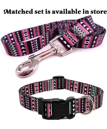 Mihqy Bohemian Purple Dog Collar - Adjustable Soft & Comfortable for Small Medium Large Dogs (XS: 20-30 cm Neck) - Floral & Geometric Design - Buy Online on GoSupps.com