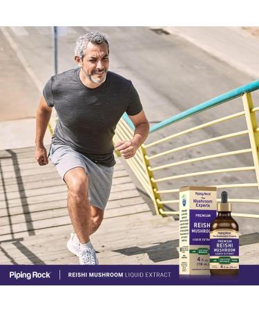 Piping Rock Reishi Mushroom Extract Tincture | 4 fl oz | Vegetarian Liquid Drops | Alcohol Free | Non-GMO Gluten Free Supplement - Buy Online on GoSupps.com