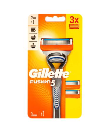 Gillette Fusion 5 men's razor with 3 replacement blades 1 piece (1 pack)
