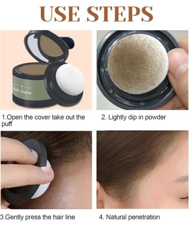 Tpubmity 4 g carrot powder hairline powder carrot powder for concealing the hairline for filling thinning hair for men and women light pebble Light curry - Buy Online on GoSupps.com