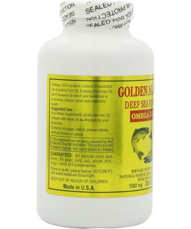 Golden Alaska Deep Sea Omega-3-6-9 Fish Oil 1000mg Softgels - 300 Count Pack - Buy Online on GoSupps.com