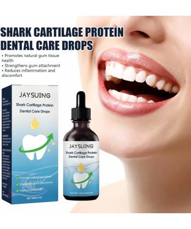 Shark Cartilage Protein Dental Regrowth Drops | Teeth Whitening & Stain Removal Serum | Painless Gum Rejuvenation - Buy Online on GoSupps.com