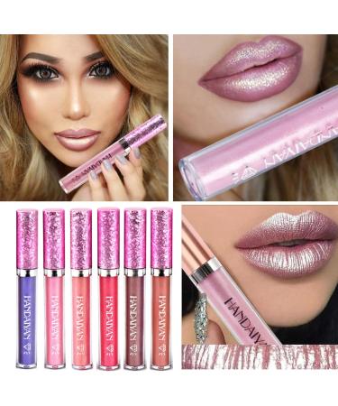 Lip Stick Matte Lipstick Pink Lipstick Makeup Metallic Light Lipsticks Lipsticks For Women Long Lasting Waterproof Non-Stick Cup Not Fade Glitter Pink Lipstick Gift 1PC (#01) - Buy Online on GoSupps.com