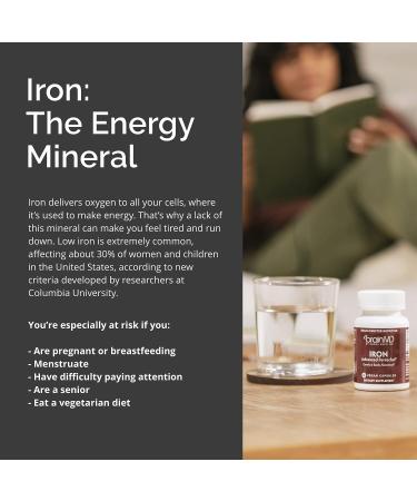 BrainMD Iron - Supports Energy, Cognitive Function & Gene Regulation - 30 Capsules - Buy Online on GoSupps.com