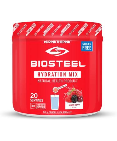 BioSteel Hydration Mix | Peach Mango + Mixed Berry Flavours 20 Servings per Tub 140 g (Pack of 1) Mix + Hydration Mix - Buy Online on GoSupps.com