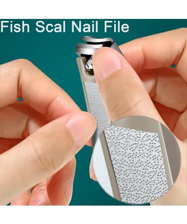 Rnitle Professional Nail Clipper Set - Stainless Steel Fingernail & Toenail Clippers with Catcher & File | 63mm for Easy Use - Buy Online on GoSupps.com