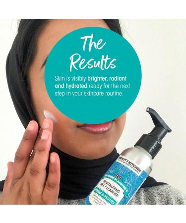 Beauty Kitchen - Seahorse Plankton + Revitalising Gel Cleanser 150ml - Removes Redness Oil & Impurities - Hydrating Makeup Remover - Vegan/Cruelty Free - Buy Online on GoSupps.com