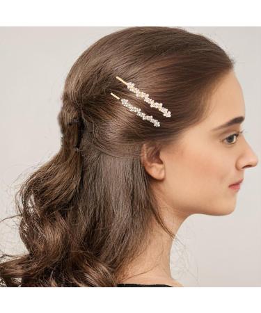 8Pcs Rhinestone Hair Clips and Pearl Hair Clips 4 Style Vintage Elegance Blinger Hair Gems Zinc Alloy Bobby Pins with Rhinestone and Pearl for Women and Girls Hair Pins - Buy Online on GoSupps.com