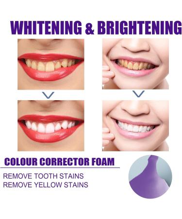 Crystal Oral Cleansing Foam Whitening Purple Toothpaste - V34 Color Correcting Purple Toothpastev34 Teeth Foam Teeth Whitening Foam Fresh Breath (1Pcs) - Buy Online on GoSupps.com