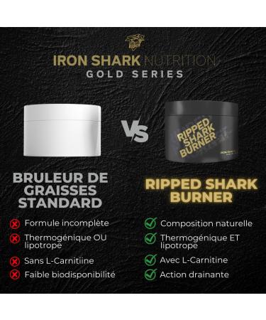 RIPPED SHARK BURNER Ironshark Nutrition Fat Burner Thermogenesis Activation GOLD SERIES (120 Capsules) - Buy Online on GoSupps.com