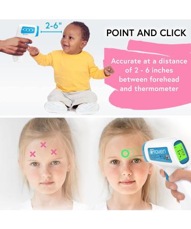 Infrared No Touch Forehead Thermometer - Digital Medical Thermometer for Adults, Kids & Babies - Fever Alert & Silent Mode - Buy Online on GoSupps.com