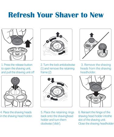 SH60/72 Replacement Heads for Norelco Series 6000 Electric Shaver - Compatible SH60 Razor Head 3-Pack for S6810 S6820 S6850 S6880/81 - Buy Online on GoSupps.com