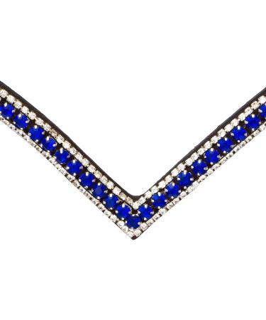 Shop Wodenhringriemen Horse Glitter Headband | Curved Leather Diamond Stirrup Straps for Warmblood Thoroughbred & Pony (COB Black/Blue) - International Shipping Available - Buy Online on GoSupps.com