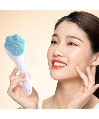 SHANPIN Handheld Silicone Face Scrubber Exfoliator - Soft Facial Cleansing Brush & Blackhead Remover (2 Pcs) - Waterproof Skincare Tool - Buy Online on GoSupps.com