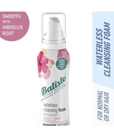 Batiste Waterless Cleansing Foam No Rinse Shampoo Cleanse + Smooth with Hibiscus Root 125-ml Batiste Waterless Cleansing Foam Cleanse + Smooth with Hibiscus Root 125mL - Buy Online on GoSupps.com