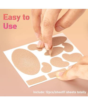 Moleskin Strips for Blister Prevention - 12 Sheets, 11 Shapes - Adhesive Mole Skin Tape for Feet & Shoes - Buy Online on GoSupps.com