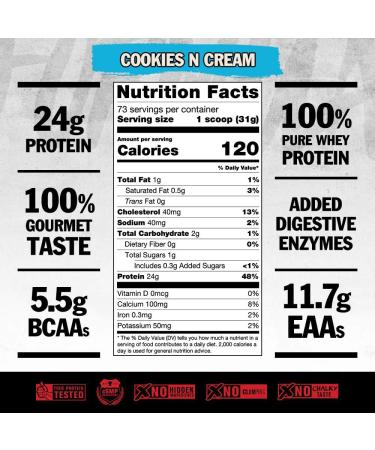 Mutant Pro Triple Whey Protein Powder Supplement Time-Released for Enhanced Amino Acid Absorption Decadent Gourmet Flavors 5 lbs Cookies and Cream Cookies & Cream 5 Pound (Pack of 1) - Buy Online on GoSupps.com